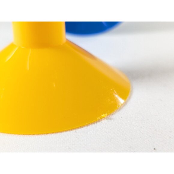 1980s Bodum Oktett White Wine Glasses: Primary Color Stemmed Set of 3 - Picture 5 of 9